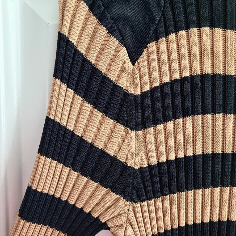 New York & Co.- Gabrielle Union collection - Elegant Striped Long Sleeve Dress - Picture 9 of 15